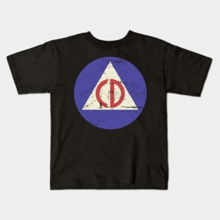 Cold War Civil Defense Fallout Shelter Icon Kids T-Shirt